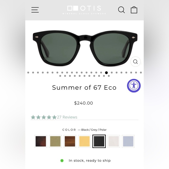 OTIS Summer of 67 Eco Sunglasses Shades Polarized Polarised UVA UVB Black - Picture 2 of 11